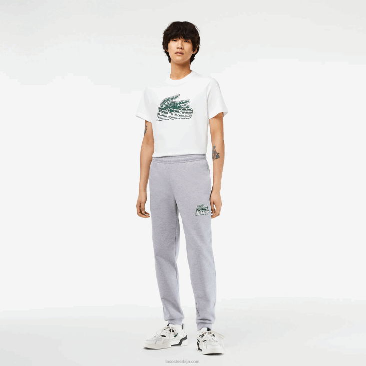 мушкарци панталоне од небрушеног флиса 8688308 сиви кине цца Lacoste