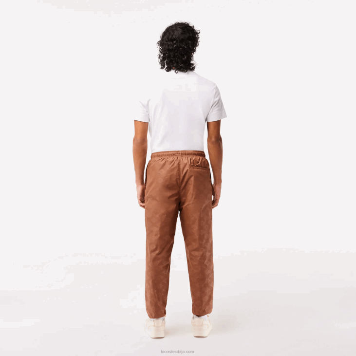 мушкарци панталоне са монограмом 8688317 светло браон лфа Lacoste