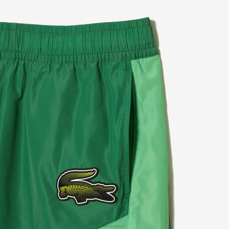 мушкарци панталоне са омбре шаховском штампом 8688338 зелено плаво чи Lacoste