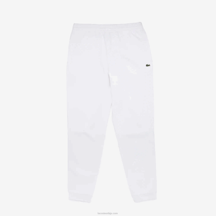 мушкарци панталоне од флиса суженог кроја 8688346 бела 001 Lacoste