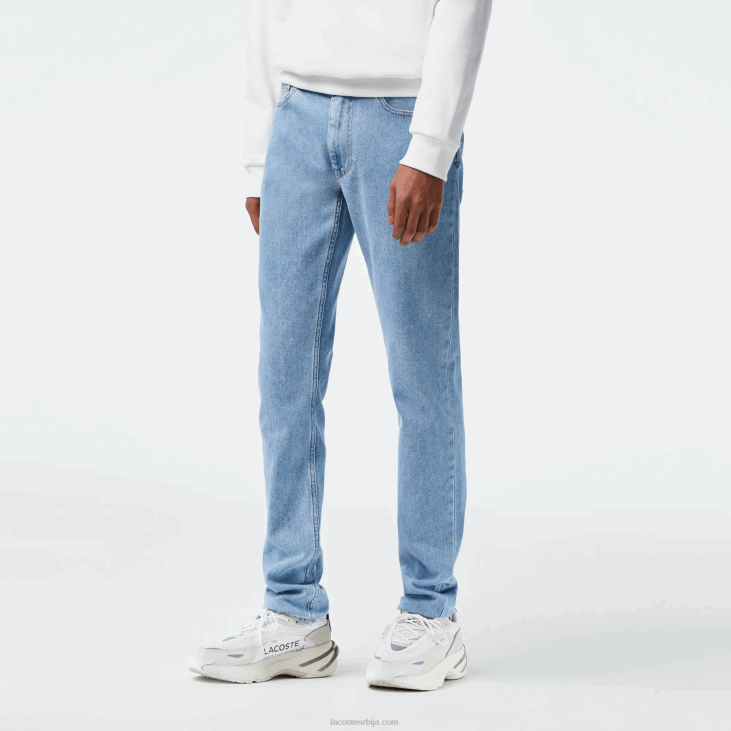 мушкарци слим фит памучне памучне тексас панталоне 8688418 блуе мку Lacoste