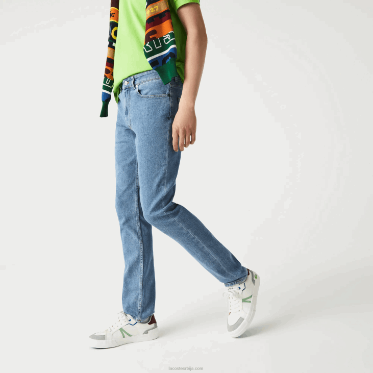 мушкарци слим фит памучне памучне тексас панталоне 8688418 блуе мку Lacoste