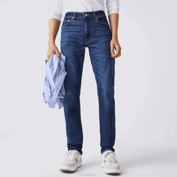 мушкарци слим фит памучне памучне тексас панталоне 8688419 блуе мк9 Lacoste