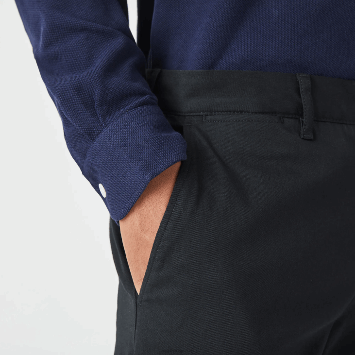 мушкарци нове класичне танке памучне памучне панталоне 8688477 црна 031 Lacoste