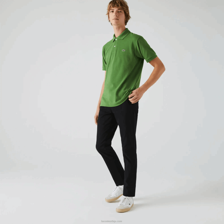 мушкарци слим фит растезљиве панталоне од габардина 8688548 црна 031 Lacoste