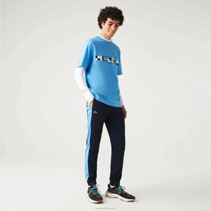 мушкарци спортске тениске панталоне отпорне на трчање 8688993 тамноплава бела 61е Lacoste