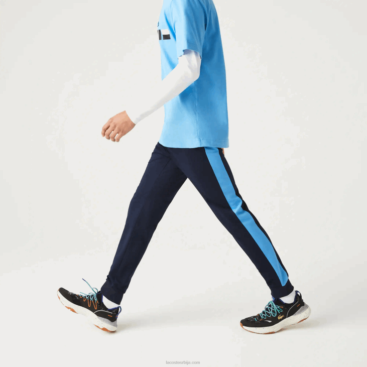 мушкарци спортске тениске панталоне отпорне на трчање 8688993 тамноплава бела 61е Lacoste