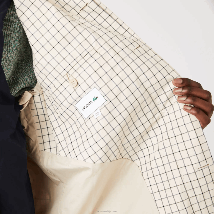 мушкарци наслеђе 3-у-1 провери ров 86881290 беж бела а8м Lacoste