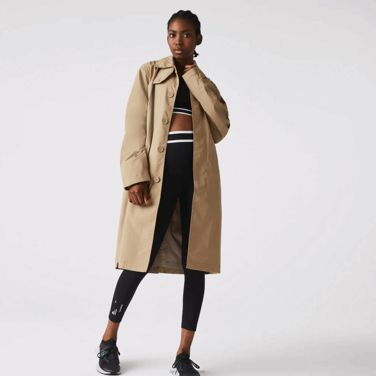 мушкарци дуга лагана парка на дугмад отпорна на воду 86881286 беж ц5у Lacoste