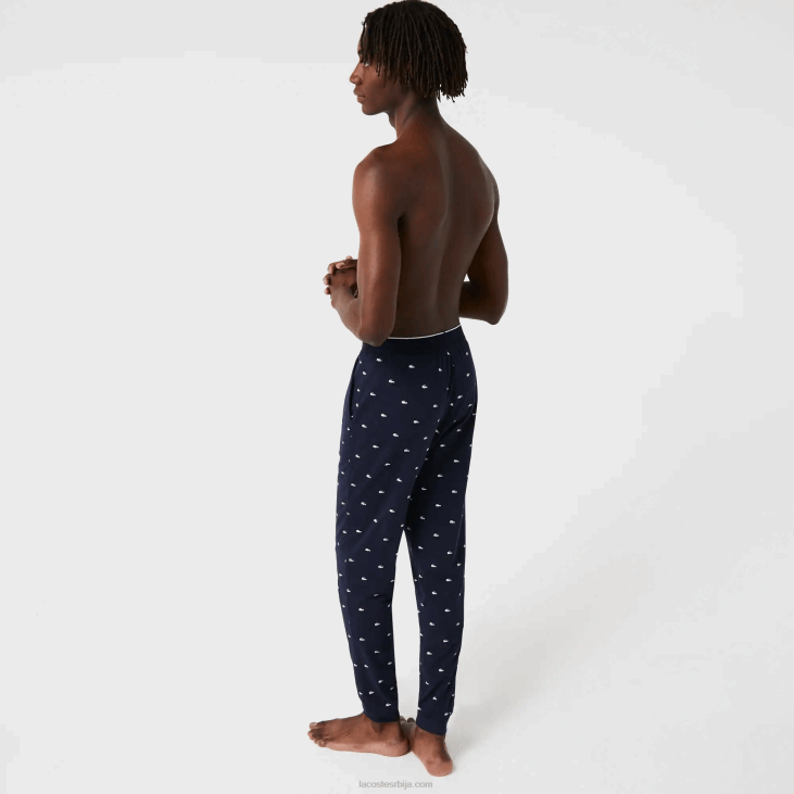 мушкарци пиџама панталоне са штампаним дресом 86881385 тамноплава бела 525 Lacoste