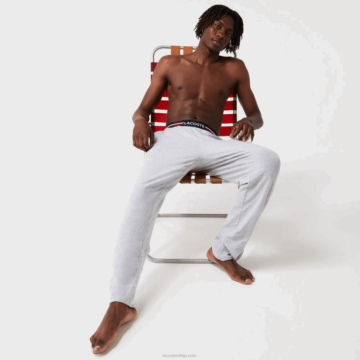 мушкарци трибојне пиџама панталоне са појасом од дреса 86881403 сиви кине цца Lacoste
