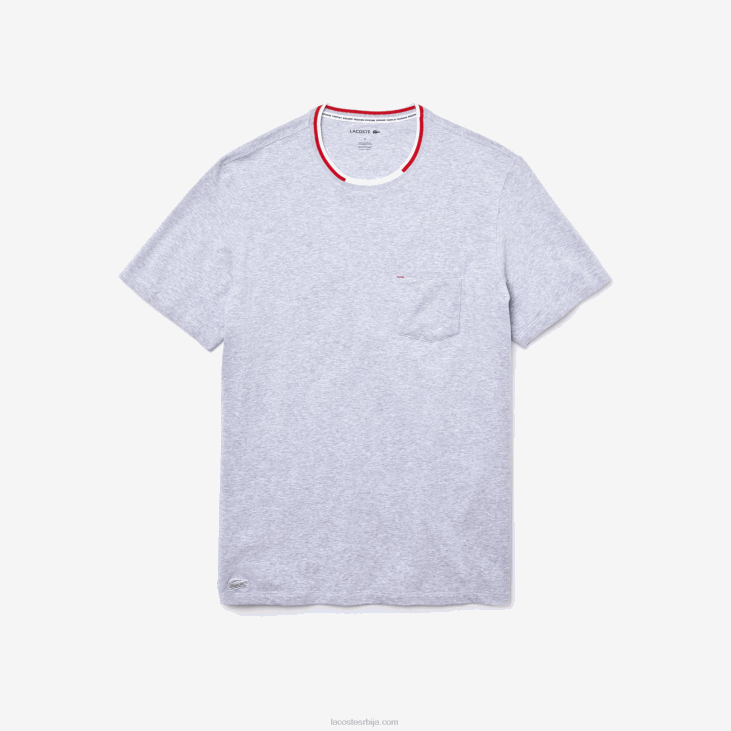 мушкарци пиџама кратких рукава у три боје са округлим изрезом 86881472 сиви кине цца Lacoste