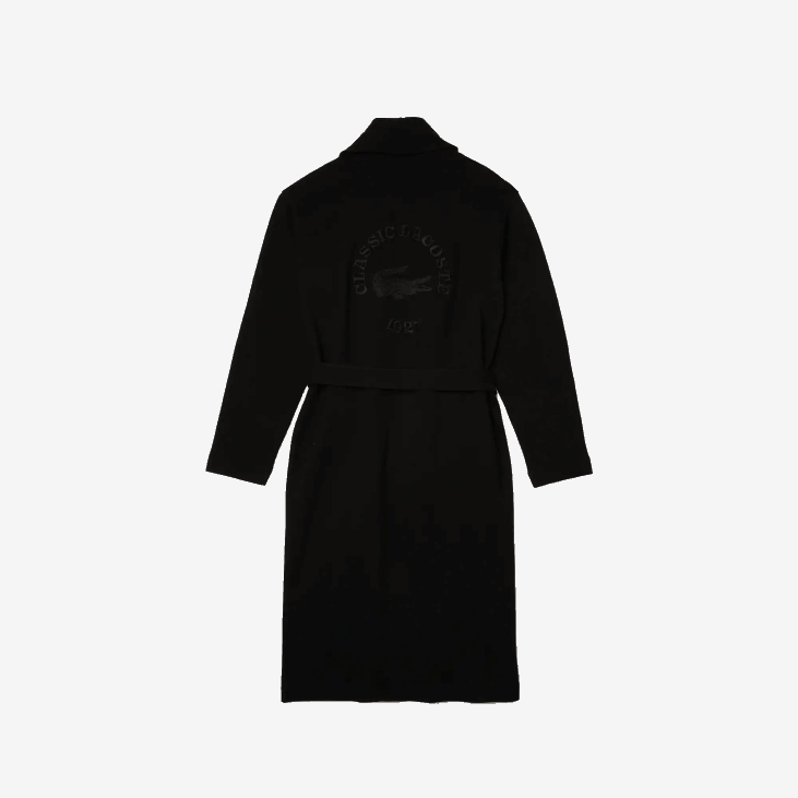 мушкарци лабави дуги памучни плетени баде мантил 86881525 црна 031 Lacoste