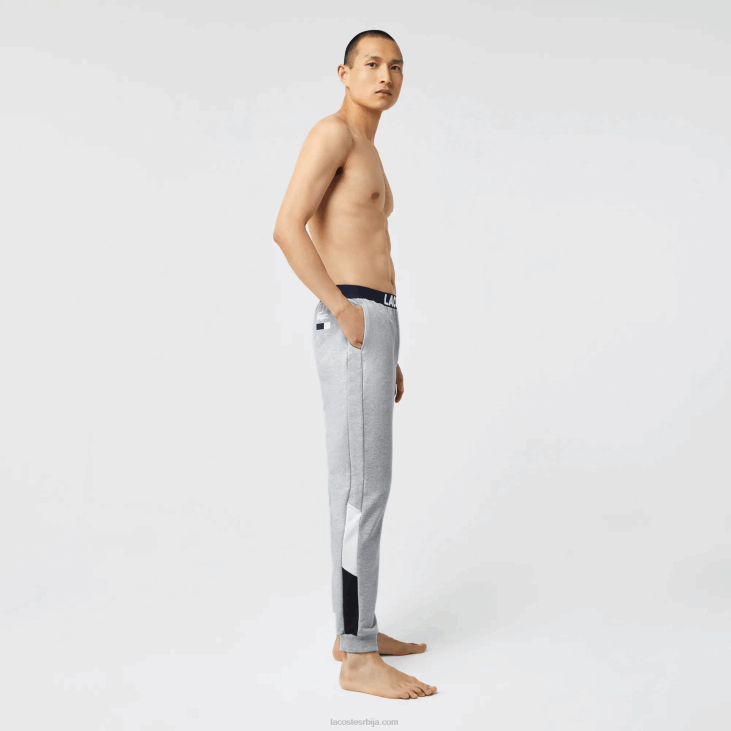 мушкарци превелике пиџаме панталоне од флиса 86881567 сива цхине бела тамноплава тиа Lacoste