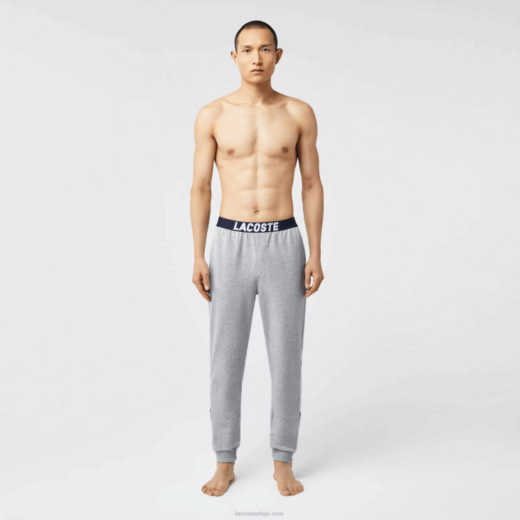 мушкарци превелике пиџаме панталоне од флиса 86881567 сива цхине бела тамноплава тиа Lacoste