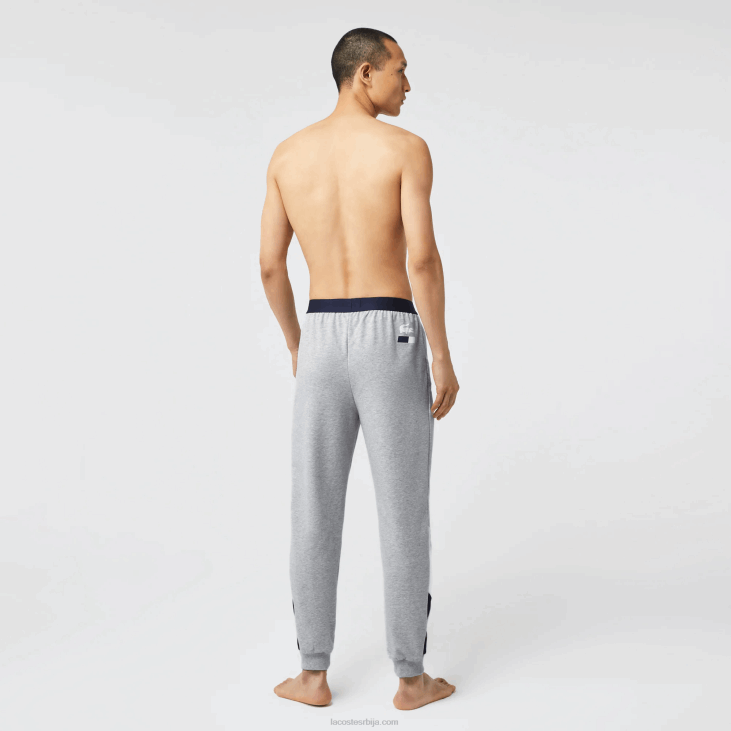 мушкарци превелике пиџаме панталоне од флиса 86881567 сива цхине бела тамноплава тиа Lacoste