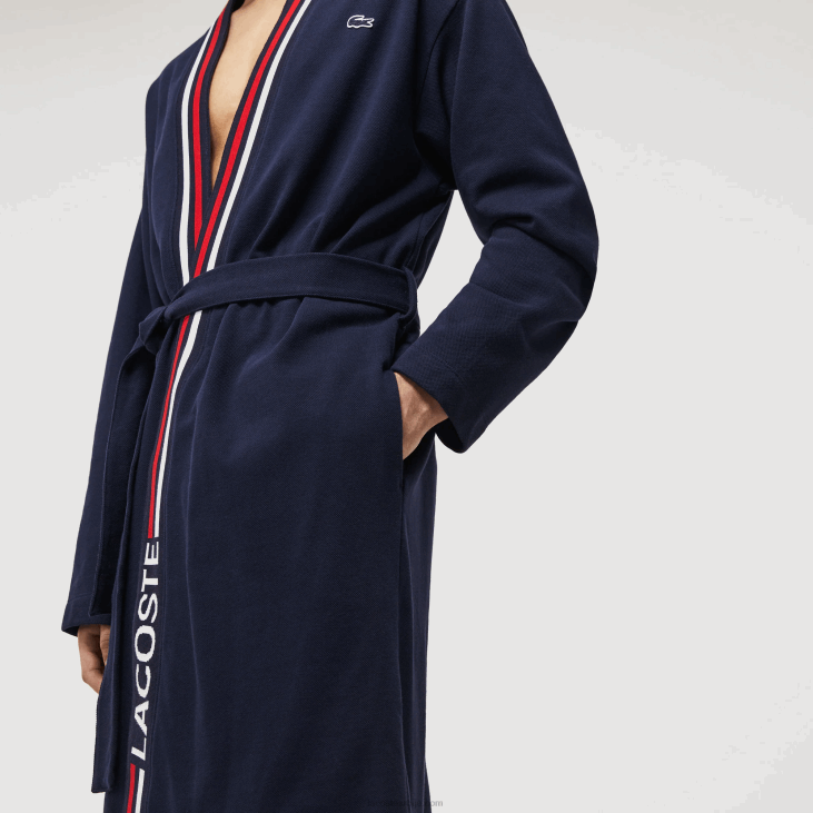 мушкарци тробојни огртач од памука 86881571 тамноплава 166 Lacoste