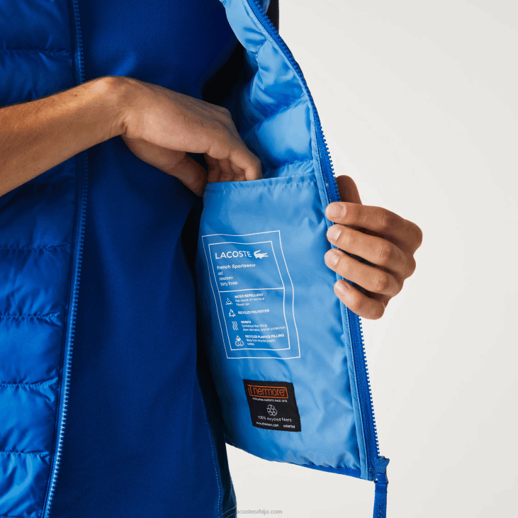мушкарци подстављени водоодбојни прслук 86881251 плава к1к Lacoste