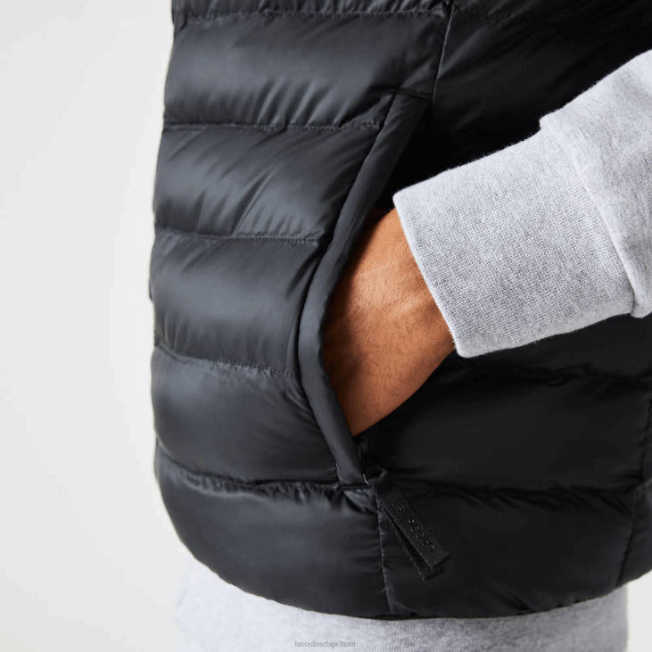 мушкарци подстављени водоодбојни прслук 86881252 црна 031 Lacoste