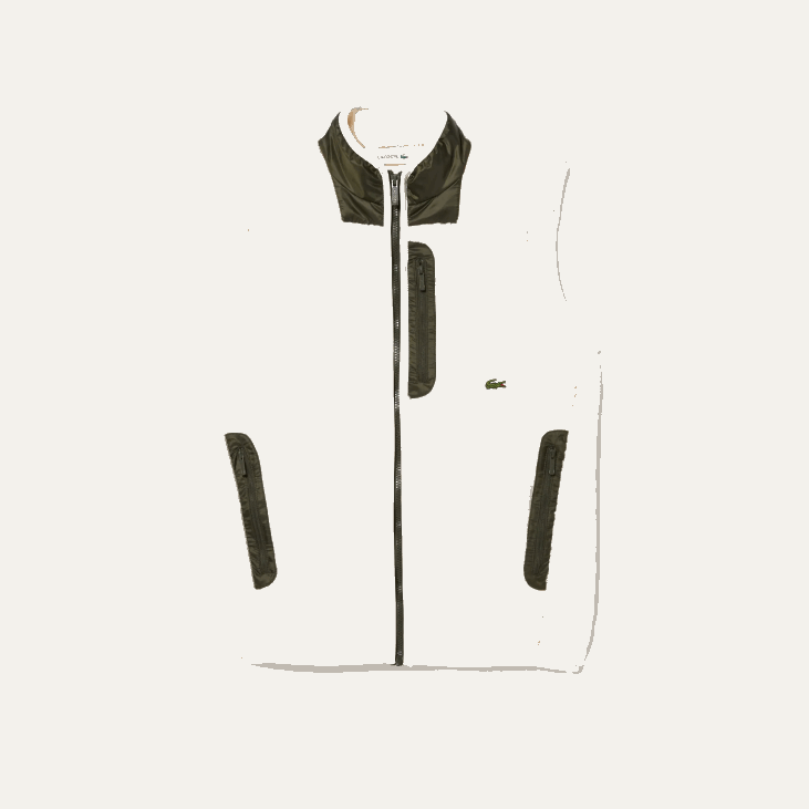 мушкарци прслук од шерпског флиса 86881263 бели каки зелени у9н Lacoste