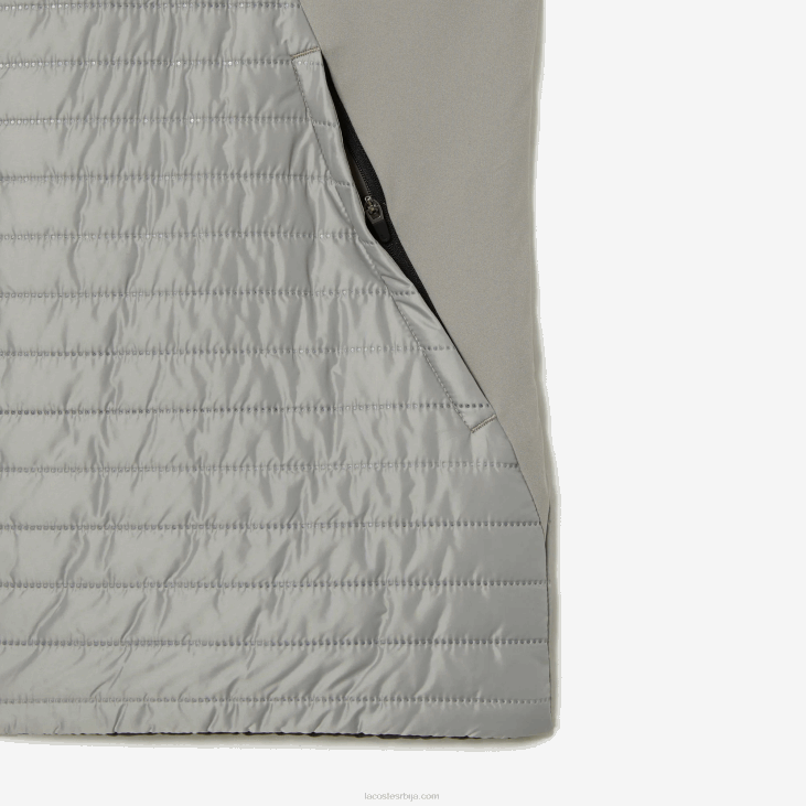 мушкарци спортски подстављени реверзибилни прслук 8688384 сива црна вика Lacoste