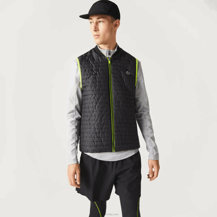 мушкарци спортски подстављени реверзибилни прслук 8688385 жута црна г65 Lacoste