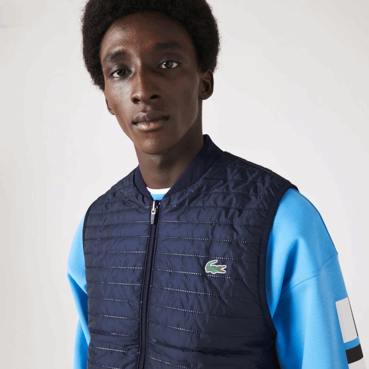 мушкарци спортски подстављени реверзибилни прслук 8688386 љубичаста тамноплава се3 Lacoste