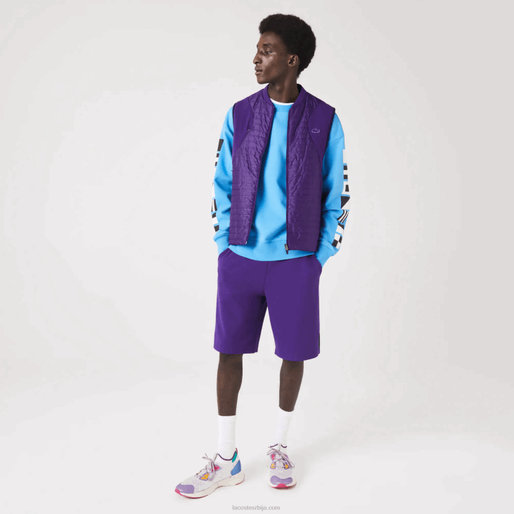 мушкарци спортски подстављени реверзибилни прслук 8688386 љубичаста тамноплава се3 Lacoste