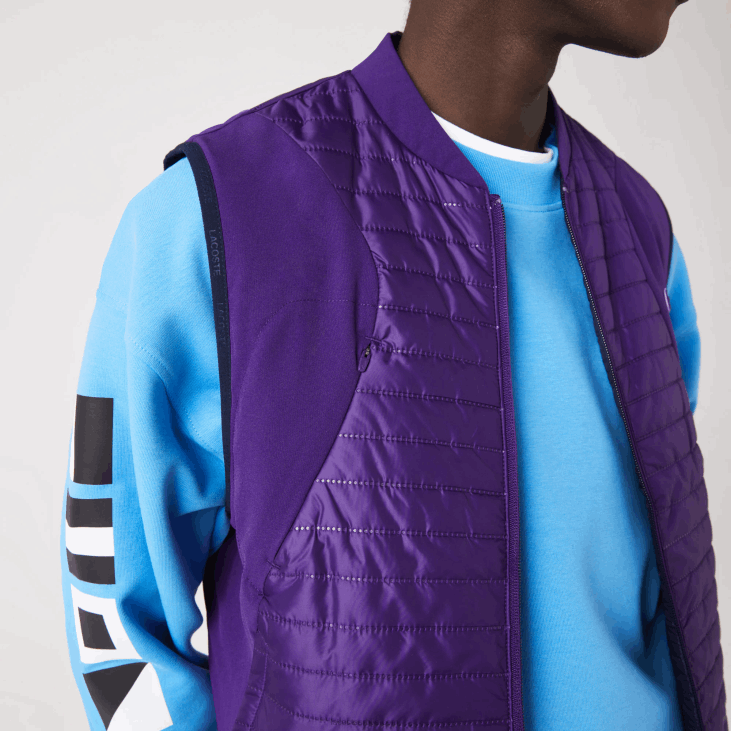 мушкарци спортски подстављени реверзибилни прслук 8688386 љубичаста тамноплава се3 Lacoste