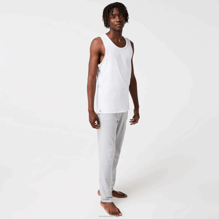 мушкарци памучна мајица без рукава 3 ком 86881360 бела 001 Lacoste