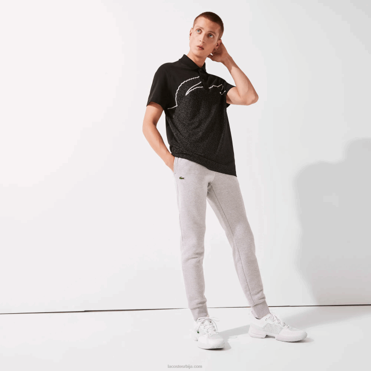 мушкарци спортске памучне памучне панталоне за тенис 86881204 сиви кине цца Lacoste