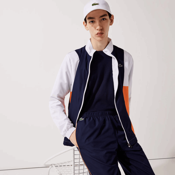 мушкарци спортска брендирана цолорблоцк тренерка 86881156 бела наранџаста тамноплава 8ти Lacoste