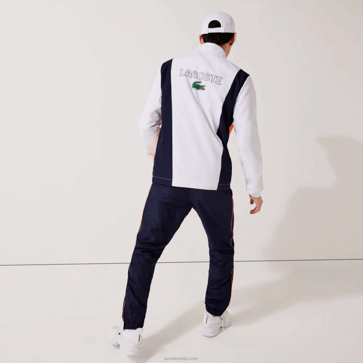 мушкарци спортска брендирана цолорблоцк тренерка 86881156 бела наранџаста тамноплава 8ти Lacoste