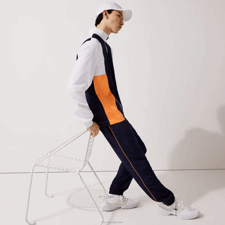 мушкарци спортска брендирана цолорблоцк тренерка 86881156 бела наранџаста тамноплава 8ти Lacoste