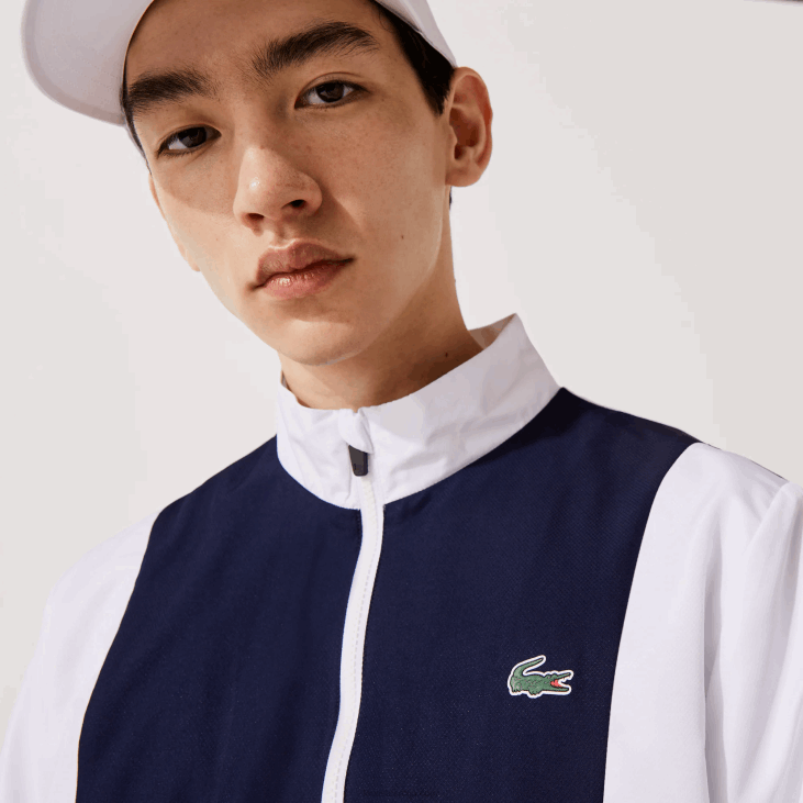 мушкарци спортска брендирана цолорблоцк тренерка 86881156 бела наранџаста тамноплава 8ти Lacoste