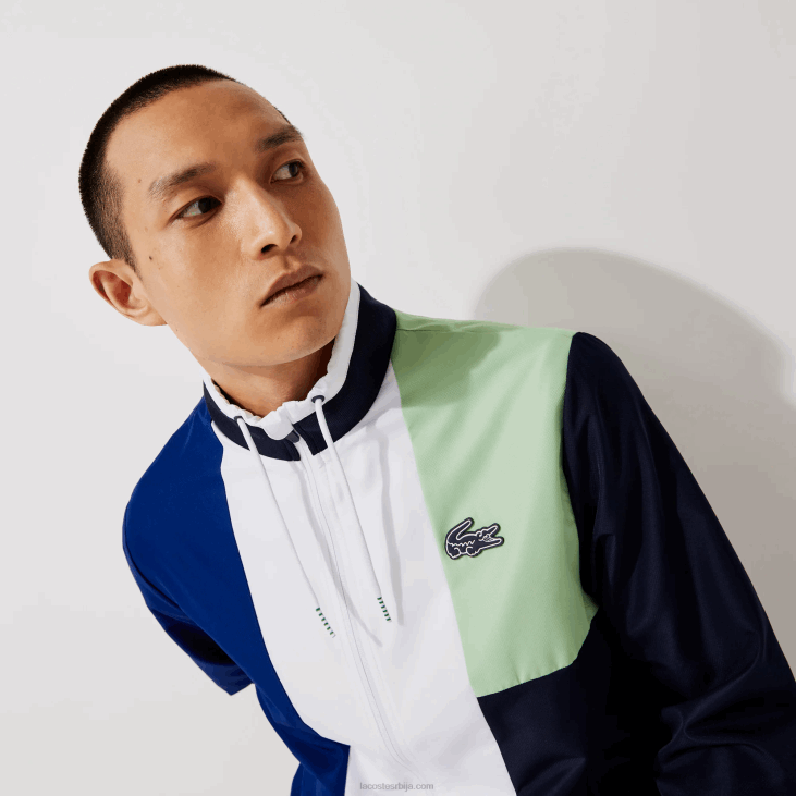 мушкарци спортска цолорблоцк тренерка 86881201 зелена морнарско плава бела цн1 Lacoste