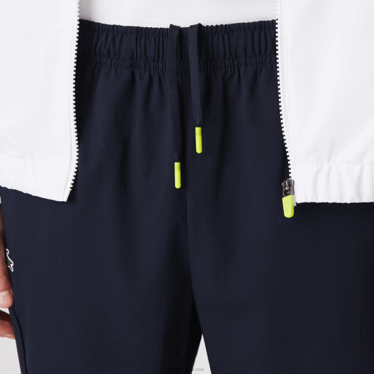 мушкарци спортска колор-блок тениска тренерка 8688996 бела љубичаста тамноплава и03 Lacoste