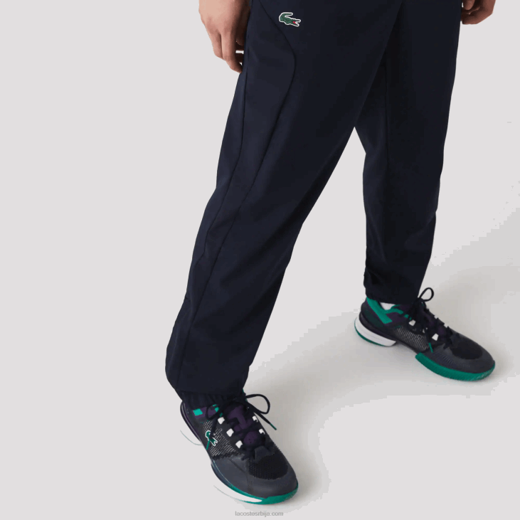 мушкарци спортска колор-блок тениска тренерка 8688996 бела љубичаста тамноплава и03 Lacoste