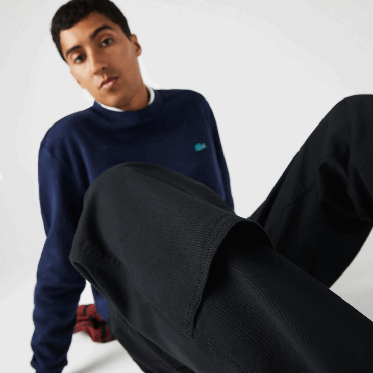 мушкарци цхинос од органског памука од габардина 86881587 црна 031 Lacoste