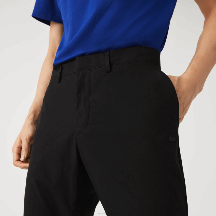 мушкарци слим фит лагане водоотпорне цхино хлаче 86881588 црна 031 Lacoste