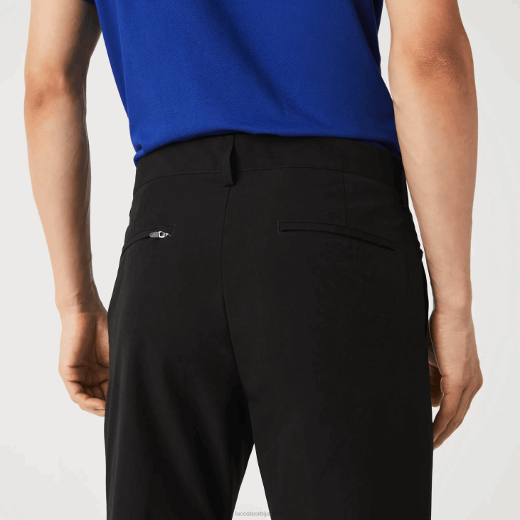 мушкарци слим фит лагане водоотпорне цхино хлаче 86881588 црна 031 Lacoste