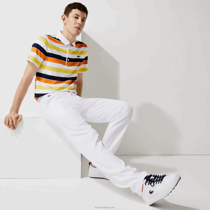 мушкарци спортске растезљиве панталоне за голф 86881641 бела 001 Lacoste