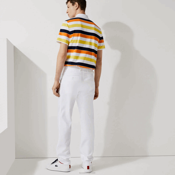 мушкарци спортске растезљиве панталоне за голф 86881641 бела 001 Lacoste