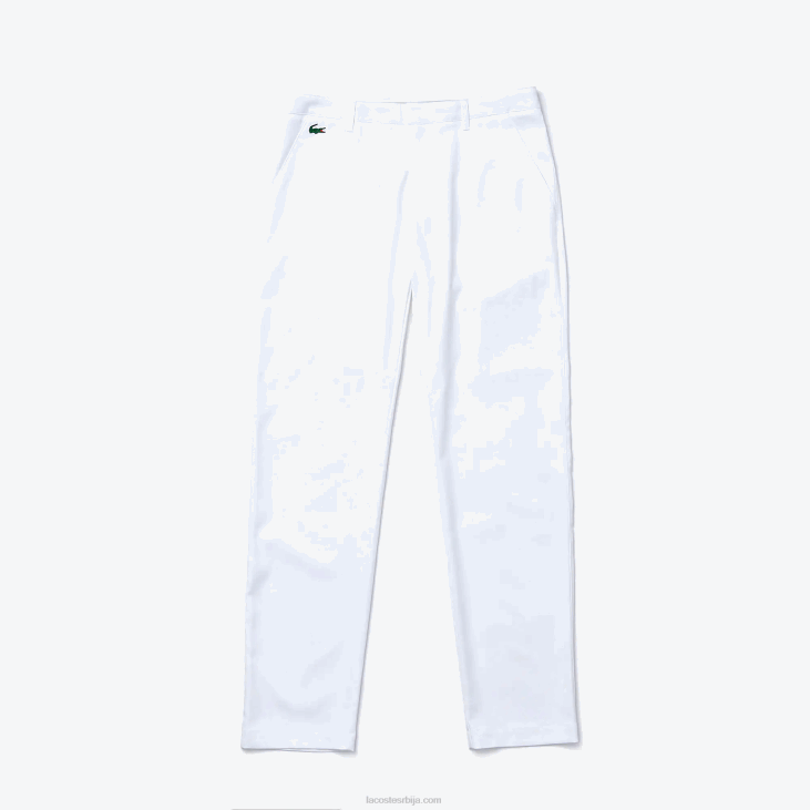 мушкарци спортске растезљиве панталоне за голф 86881641 бела 001 Lacoste