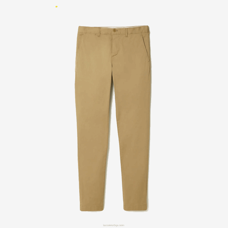 мушкарци слим фит растезљиве памучне цхинос 8688499 беж цб8 Lacoste