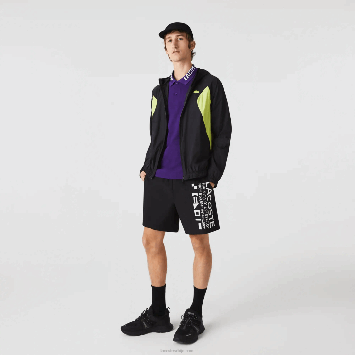 мушкарци спортска пакована ветровка 86881254 црно жута 60р Lacoste