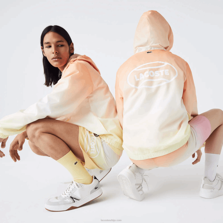 мушкарци жива лагана ветровка пуловера 86881281 наранџасто бело жуто з81 Lacoste