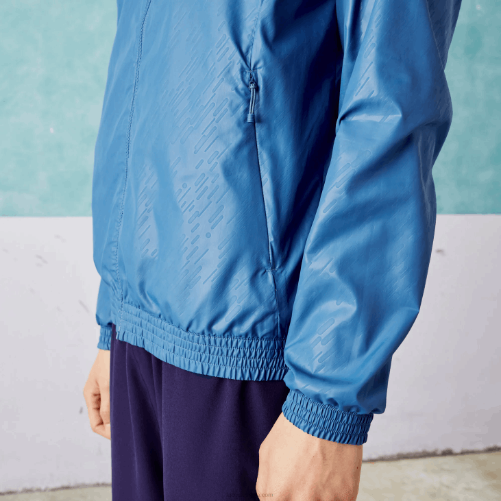 мушкарци спорт новак ђоковић водоодбојна ветровка 86881298 плаво бела к6т Lacoste