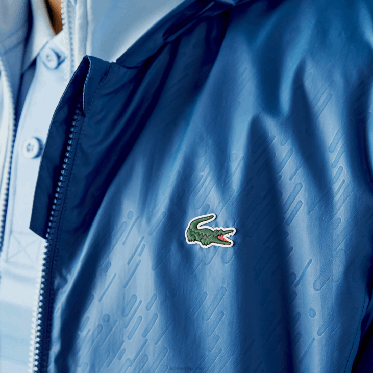 мушкарци спорт новак ђоковић водоодбојна ветровка 86881298 плаво бела к6т Lacoste