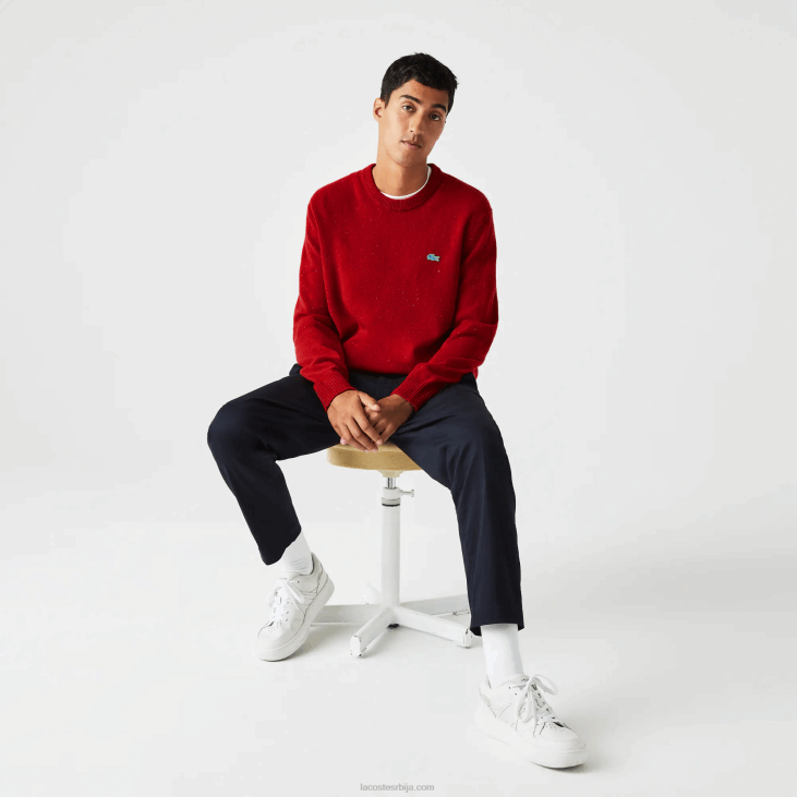 мушкарци џемпер од вуненог дреса редовног кроја 86881509 црвена 7цк Lacoste